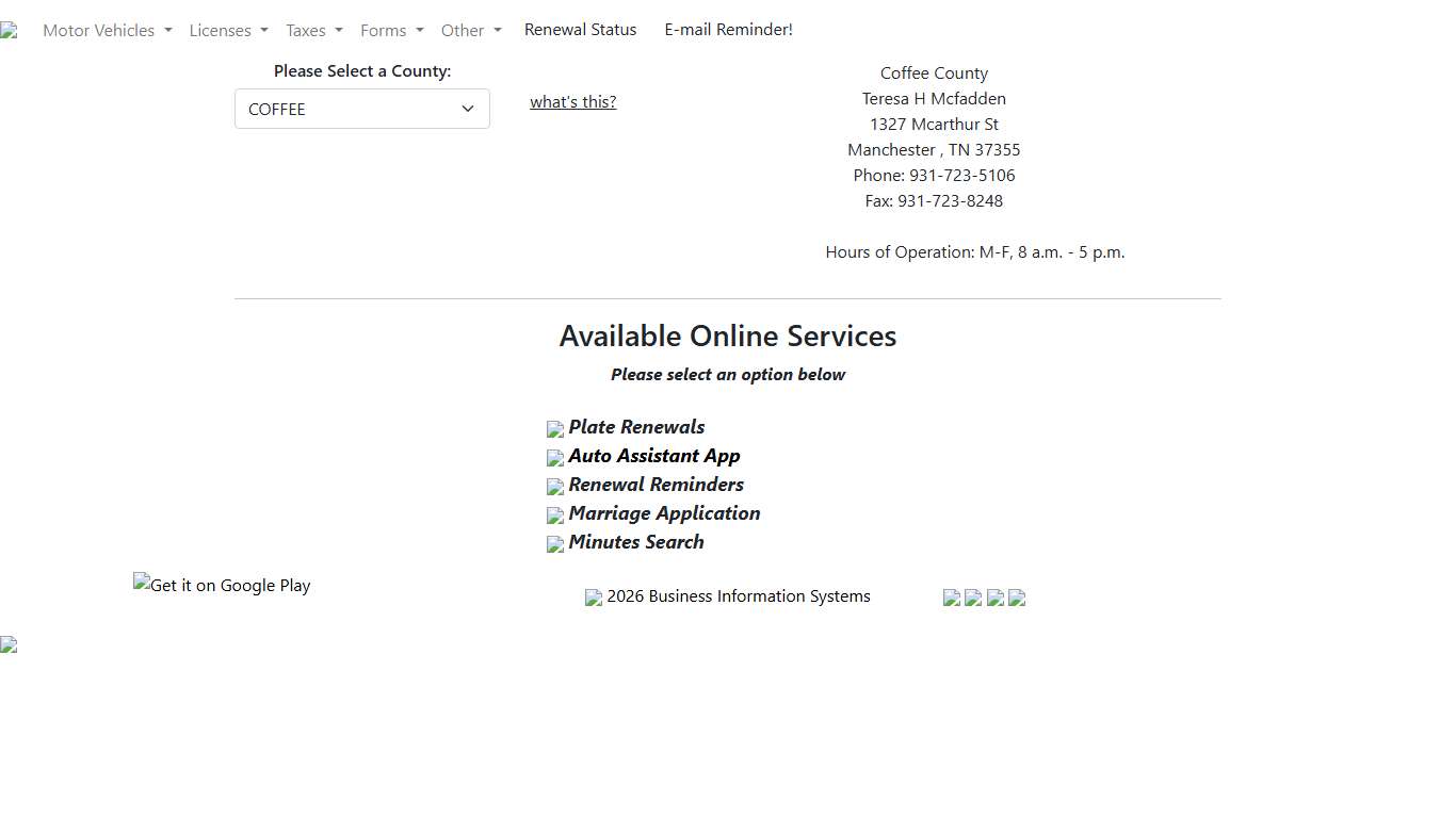 Tennessee County Clerk